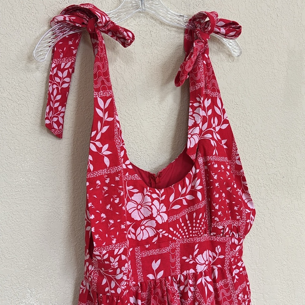 House of Harlow 1960 Red Floral Mini Dress - Picture 4 of 5